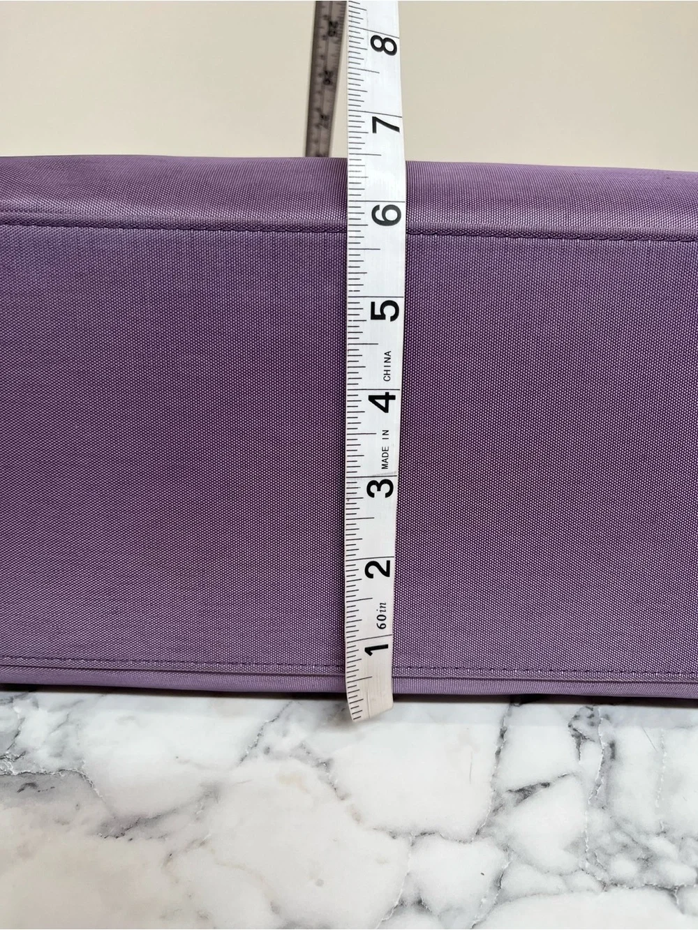 Hartmann purple nylon tote bag leather handles trim travel work bag